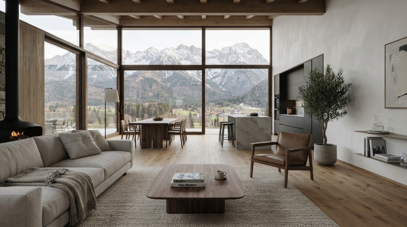 Ferienwohnung von Liboria Apartments in den bayerischen Alpen – Airbnb Vermietung aus der Praxis (KI-generiert)
